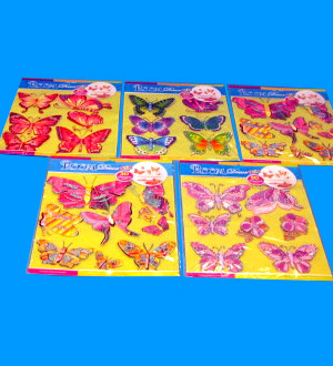 3D Butterfly STICKERS Asstd Designs